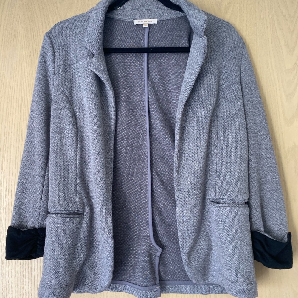 Skies Are Blue Heather Gray Blazer